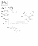 Air Cleaner Blower Housing Diagram and Parts List for 445977-1092-B1  Briggs and Stratton Engine